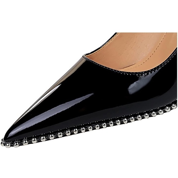 Women's Pointed Toe Stiletto With Stud Defail - Picture 2 of 7